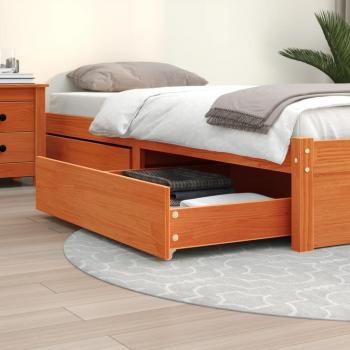 Vidaxl - Wooden Bed Drawers 2 pcs Wax Brown Pine