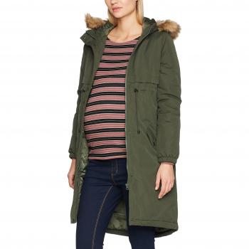 MAMALICIOUS Mljessie Parka Coat, Abrigo premamá Mujer, Verde