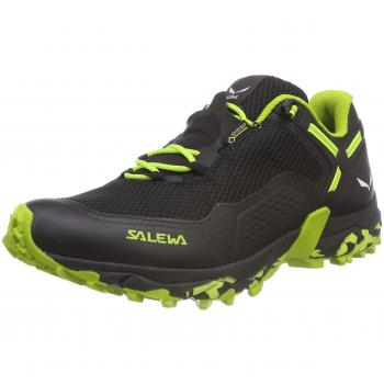 Salewa MS Speed Beat Gore-TEX, Chaussures de Trail Homme, Noir Fluo Jaune, 44.5 EU