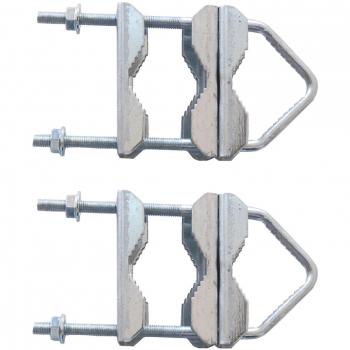 König Set de 2 Abrazaderas dobles, idealeas para montar mástiles en los balcones