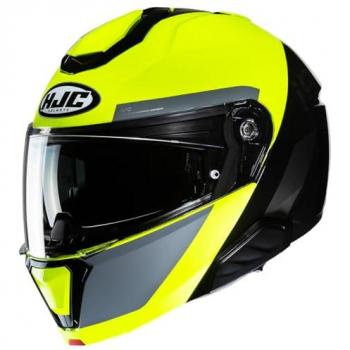HJC Casco Modular i91 Bina MC3H Negro-Amarillo Flúor