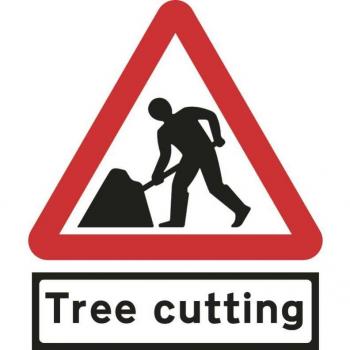 Spectrum Triangular Road Works & Tree Cutting Roll-Up Sign