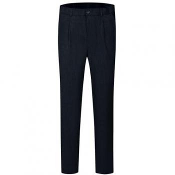 Bugatti Stretch-Bundfaltenhose in Marine