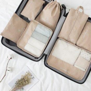 Bolsa de Viaje Impermeable para Ropa y Calzado - Juego de 7