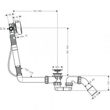 Axor Flexaplus S Completo di Hansgrohe
