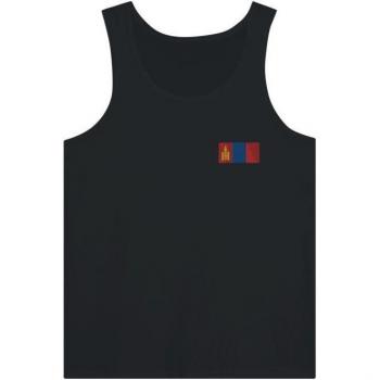 Black Mongolian Crop Top – 100% Cotton – Slim Fit – Hand‑Embroidered Detail