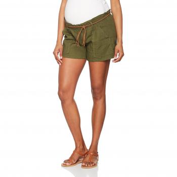 MAMALICIOUS Mlkenya Woven, Pantalones Cortos Premamá para Mujer, Verde
