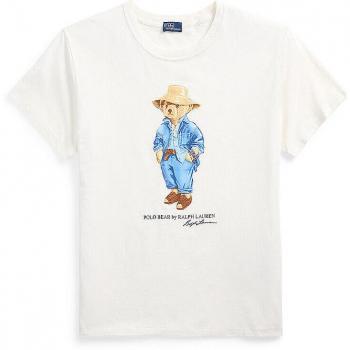 T-shirt Droit Ourson en Coton Polo Ralph Lauren - Beige M