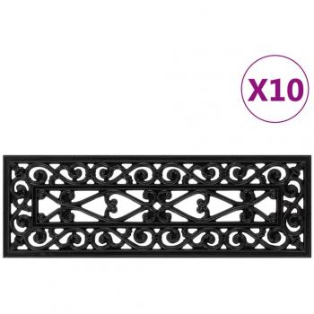 VIDAXL - Tappetino Per Scale 10 Pz 25x75 Cm In Gomma