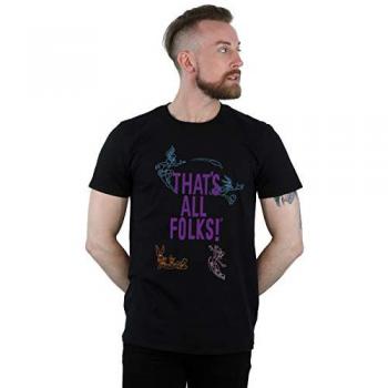 T-shirt Uomo Looney Tunes That's All Folks Fit Boyfriend