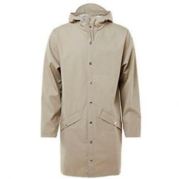 Beige Rains Long Jacket für Männer – 2XS, wasserabweisend