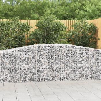 Jinlefu Arched Gabion Baskets 2 pcs 400x50x80/100 cm Galvanised Iron