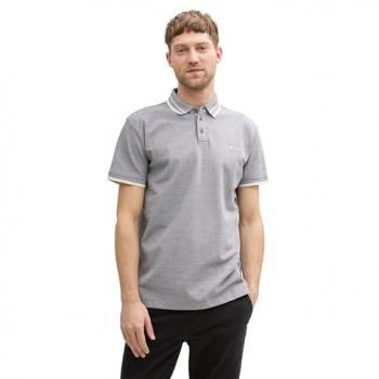 White & Grey Gradient Short-Sleeve Polo