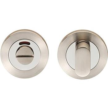 Satin Steel Concealed Fix Round Thumbturn Lock & Release in Rose