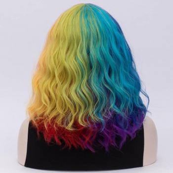 Bunte Cosplay Perücke mit Pony
