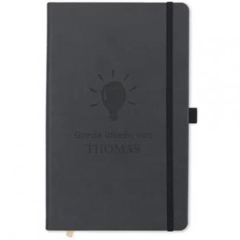 Custom Engraved Black Notebook