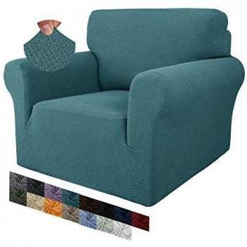 MAXIJIN Creative Jacquard Stuhlbezüge für das Wohnzimmer, Rutschfester Super-Stretch-Stuhlbezug mit Armen Hunde Haustierfreundlicher 1-teiliger elastischer Sofa-Couchschutz