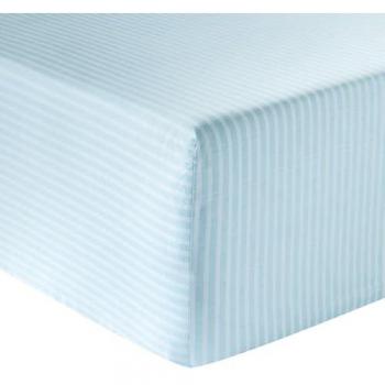 Anne de Solène Drap Housse – Bleu Clair (Satin), 90 × 200 cm