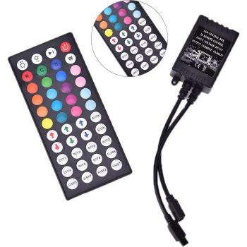 44-Key IR Remote Control for RGB LED Strip Lights (12V)