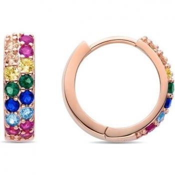 Pendientes Imewa Trendcon de Luxenter en plata de ley 925 con baño de oro rosa