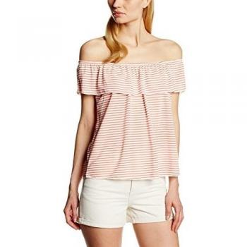 Tom Tailor Denim off shoulder bardot top-Tank Top Mujer Rot