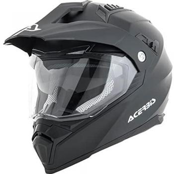 Casco Acerbis Flip 22.06 en Color Solido Negro