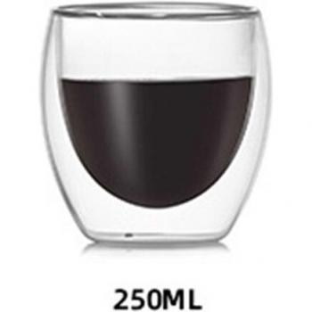 Double Layer Thermo Glass Egg-Shaped Coffee Cup