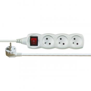 Distributeur d’alimentation EMOS, 250 V, 3 sorties, câble de 2 m