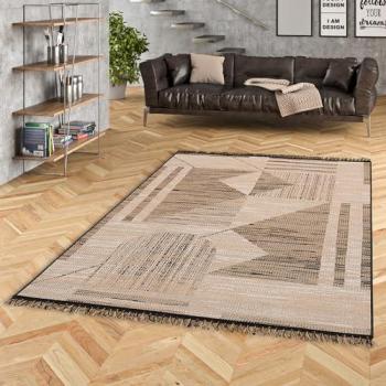 Natur Jute Designteppich Rechteckig