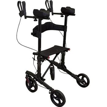 Black Compact Forearm Walker with Aluminium Frame – 136 kg Load