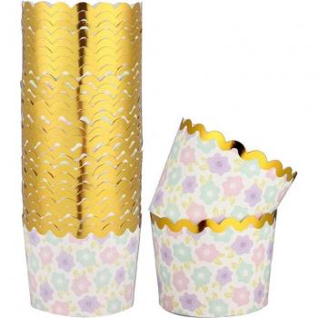 50 Count Colorful Greaseproof Paper Cupcake Liners 5 Oz