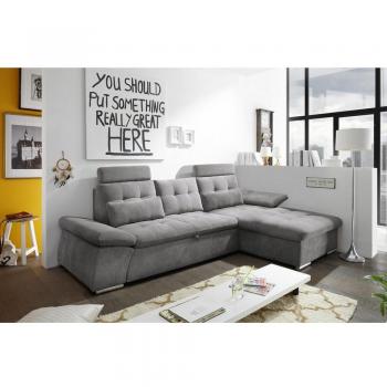 ED Exciting Design Nalo Ecksofa mit Nierenkissen und Armteilverstellung