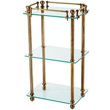 Casa Padrino Designer Möbel Badezimmer Regalschrank Vintage Messing