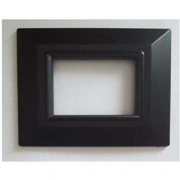 Placchetta Compatibile Axolute Bticino Nero Opaco 4 Fori