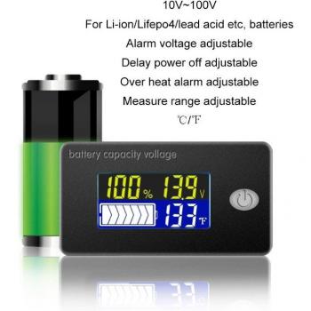 Batterie Kapazitätsanzeige für 12V bis 72V
