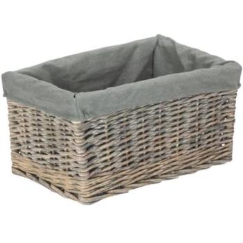 Willow Whispered White/Gray Hamper – Medium