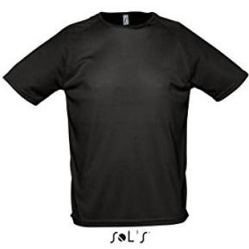 Corporate Branded Sporty Men’s Tee – Black – XXS