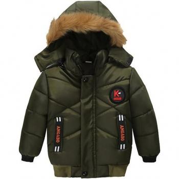 Baby Boy Cozy Zip‑Down Winter Coat