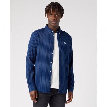 Camisa vaquera abotonada de Wrangler para hombre, corte regular