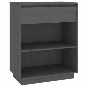 VIDAXL Mobile Consolle Grigio 60x34x75 Cm In Legno Massello Di Pino