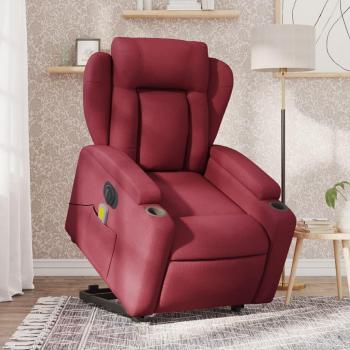 Red Velvet Stand-Up Massage Chair by VidaXL
