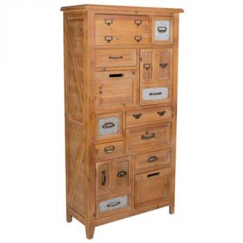 Comoda de Madera Marrón 80x37x155h cm