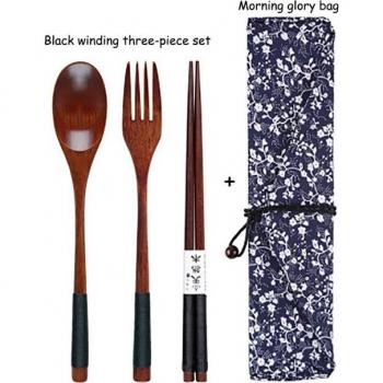 Visual Touch Travel Cutlery Set with Spoon, Fork, and Chopsticks