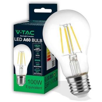 V-Tac Vt-2133 Lampadina Led E27 12w 125lm/w A70 A Filamento Bianco Freddo 6500k