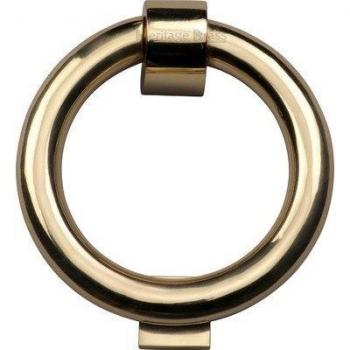 Polished Brass Ring Knocker 10.7 cm