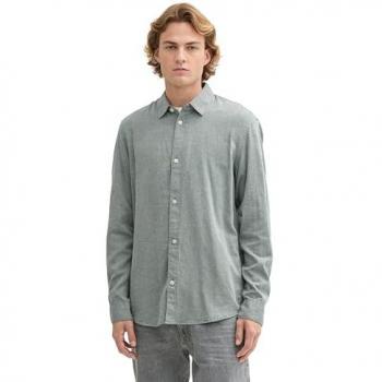 Tom Tailor Denim Blauw Langarm Overhemd Maat L
