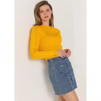 Falda de Denim con Botones Lois