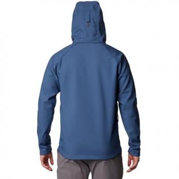 Giacca Softshell con Cappuccio Columbia Cascade Ridge III Blu - S