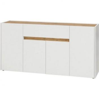 Wotan‑Eichen‑Kommode „Center“ – weiß, 170×87 cm, Schublade