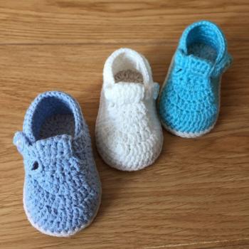Sandales crochetées 6 paires pour bébés à boucles multicolores